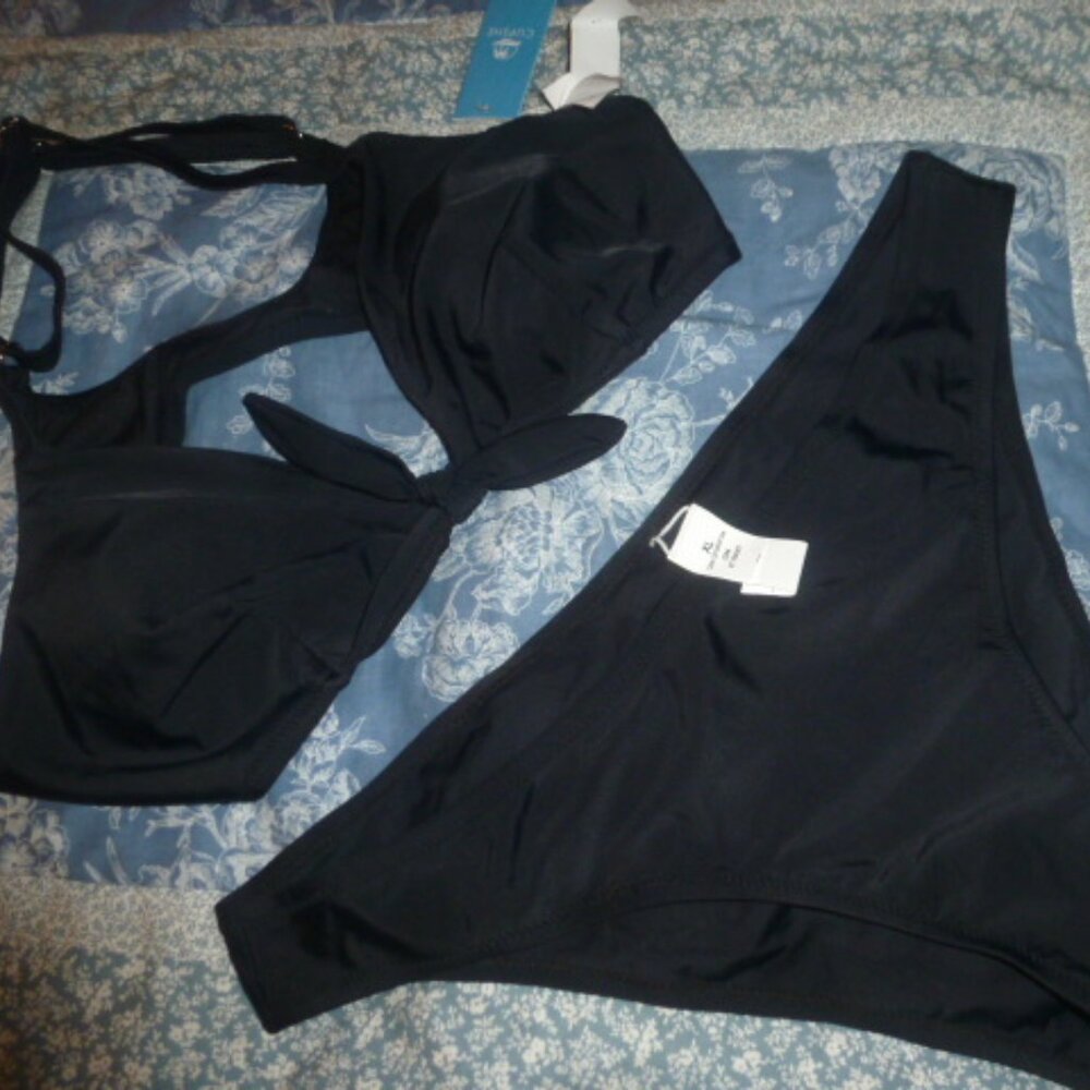 Live Life on the Beach Black Bikini Swimming set 2pc